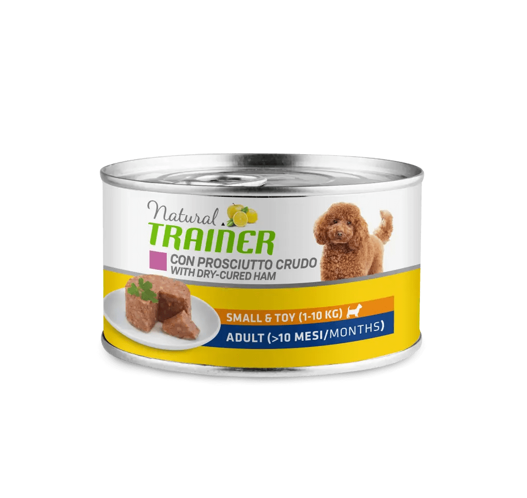 Trainer Natural Small & Toy umido al Prosciutto Crudo - scatoletta 150 gr Natural Trainer