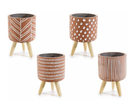 Vaso in cemento decorato - African MillStore (2499629)