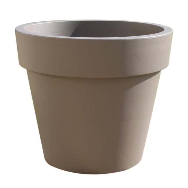 Vaso tondo Super da esterno Tortora / ø 60 x h 52 cm MillStore (2499700)