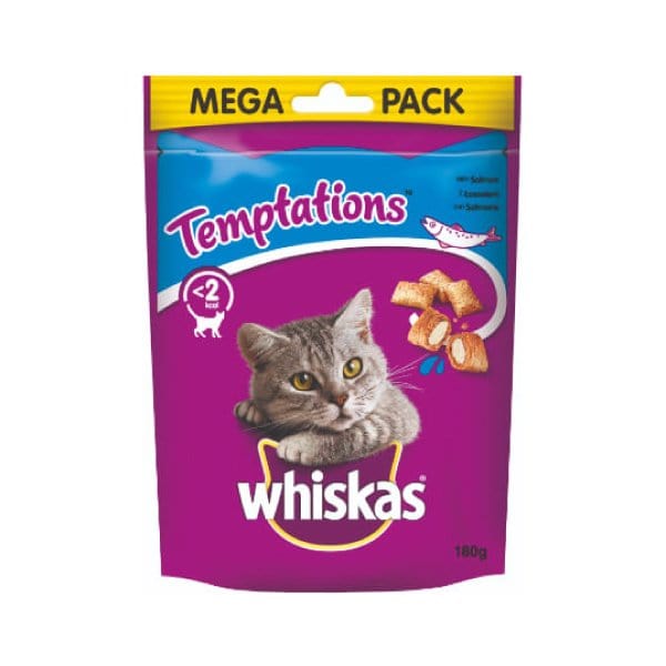 Whiskas Temptations snack con Salmone - 180 gr Whiskas (2499952)