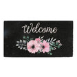 Zerbino in cocco con scritta "Welcome" floreale Nero Vacchetti (2500016)