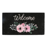 Zerbino in cocco con scritta "Welcome" floreale Nero Vacchetti (2500016)