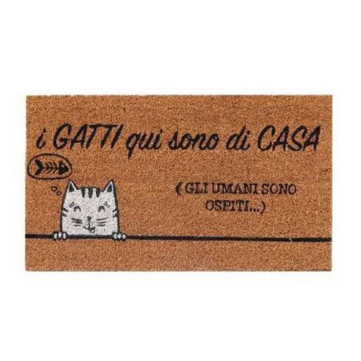 Zerbino in cocco "I gatti qui sono di casa" Vacchetti (2500011)