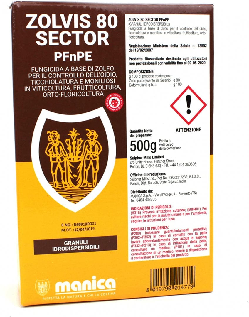 Zolfo Bagnabile Zolvis 80 Sector PFnPE - 500 gr - Manica Manica (2500074)