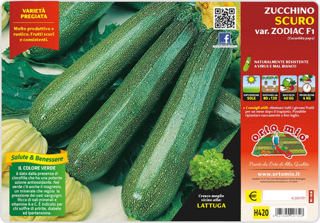 Zucchino scuro Desert F1 - 4 piante - Orto Mio Orto Mio (2500129)